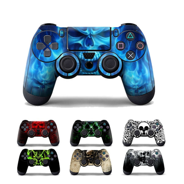 Blue Skull Protective Cover Sticker For PS4